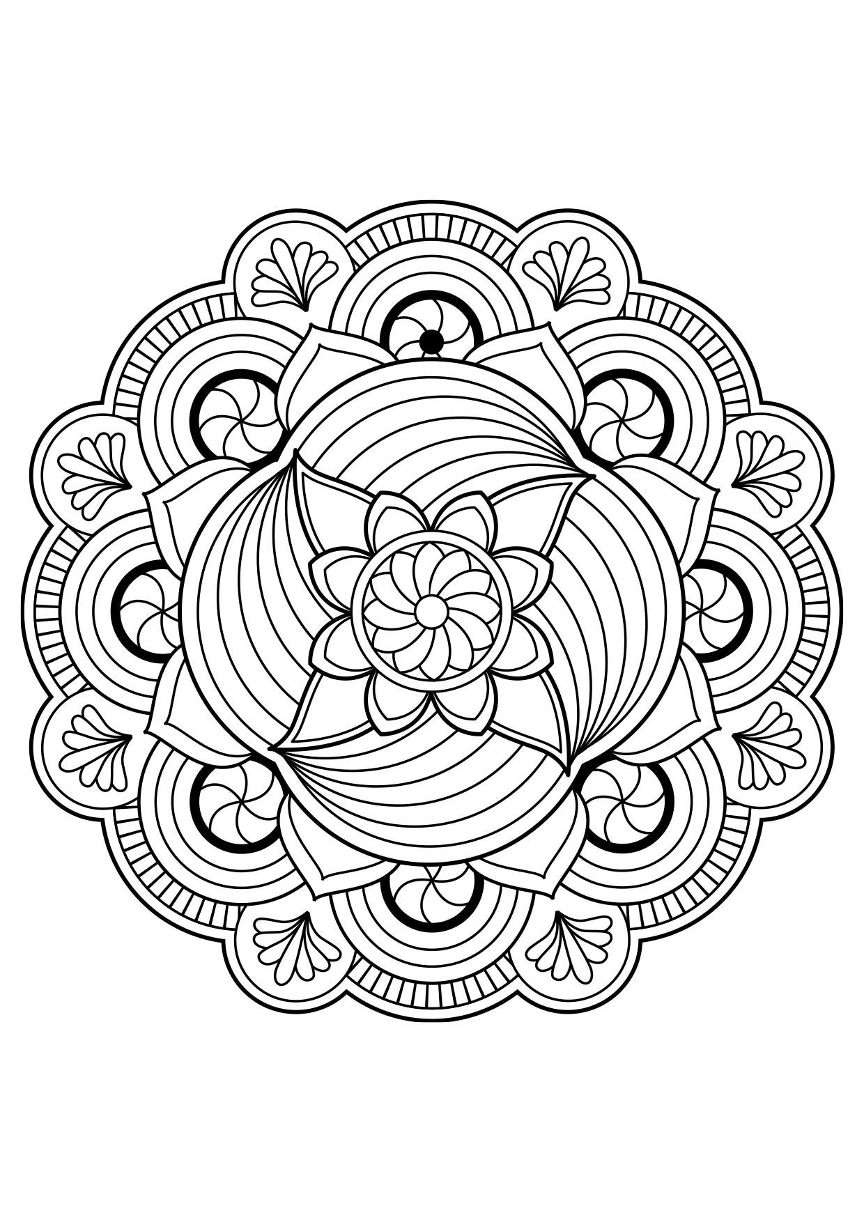 Målarbild mandala blomma