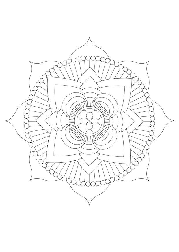 mandala - lotus Målarbild mandala - lotus
