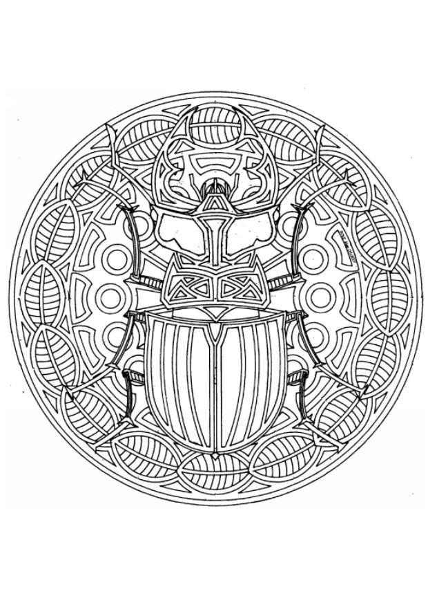 mandala - skarabA© Målarbild mandala - skarabA©