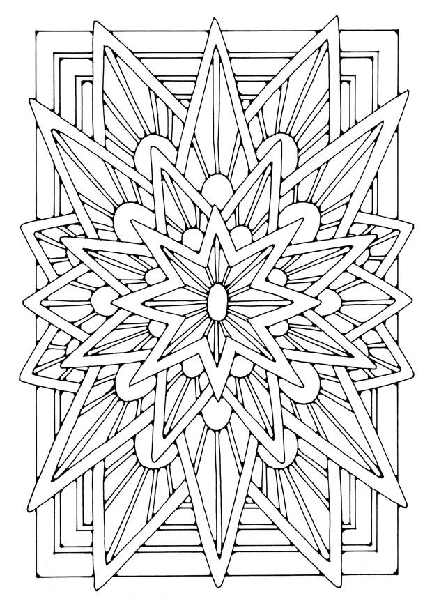 mandala - stjA¤rna Målarbild mandala - stjA¤rna