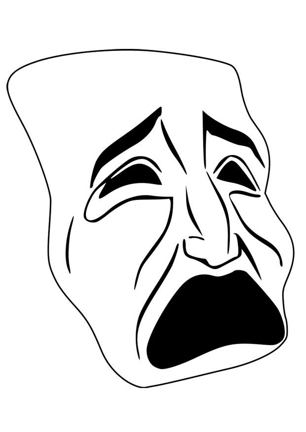 mask - grA¥ta Målarbild mask - grA¥ta