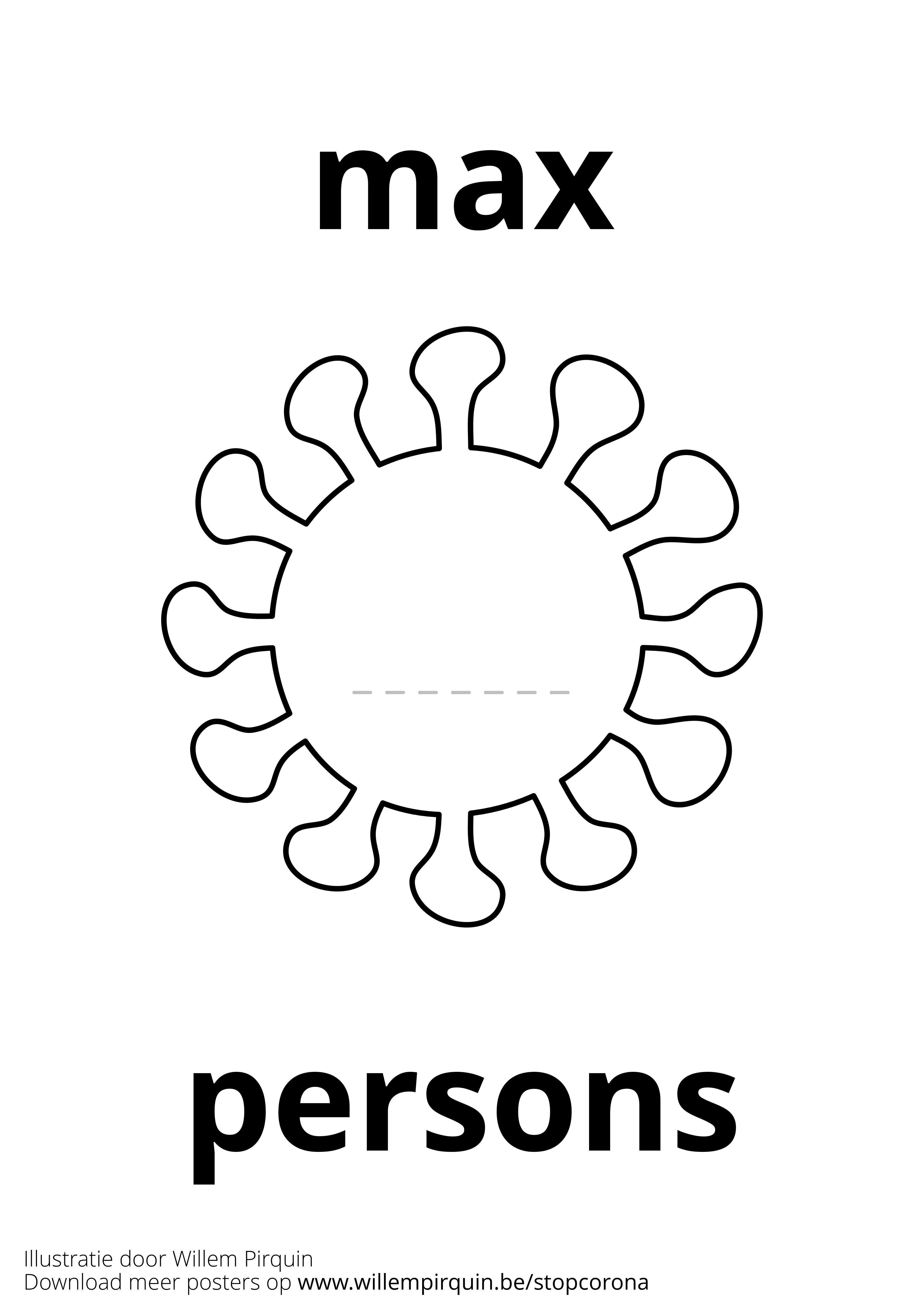 maximalt antal personer Målarbild maximalt antal personer