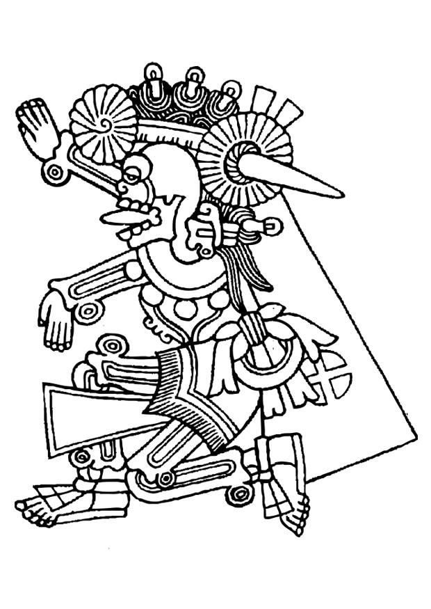 mictlantecuhtli Målarbild mictlantecuhtli