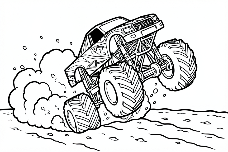 monstertruckracing Målarbild monstertruckracing