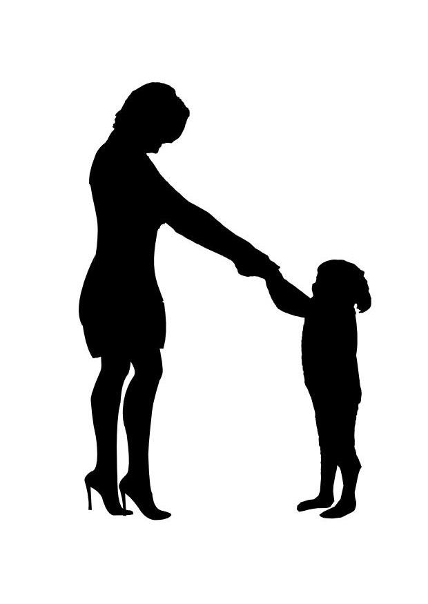 mor och dotter Målarbild mor och dotter