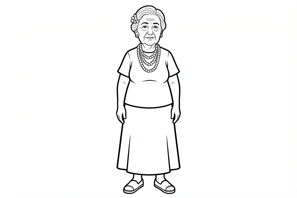 Målarbild mormor