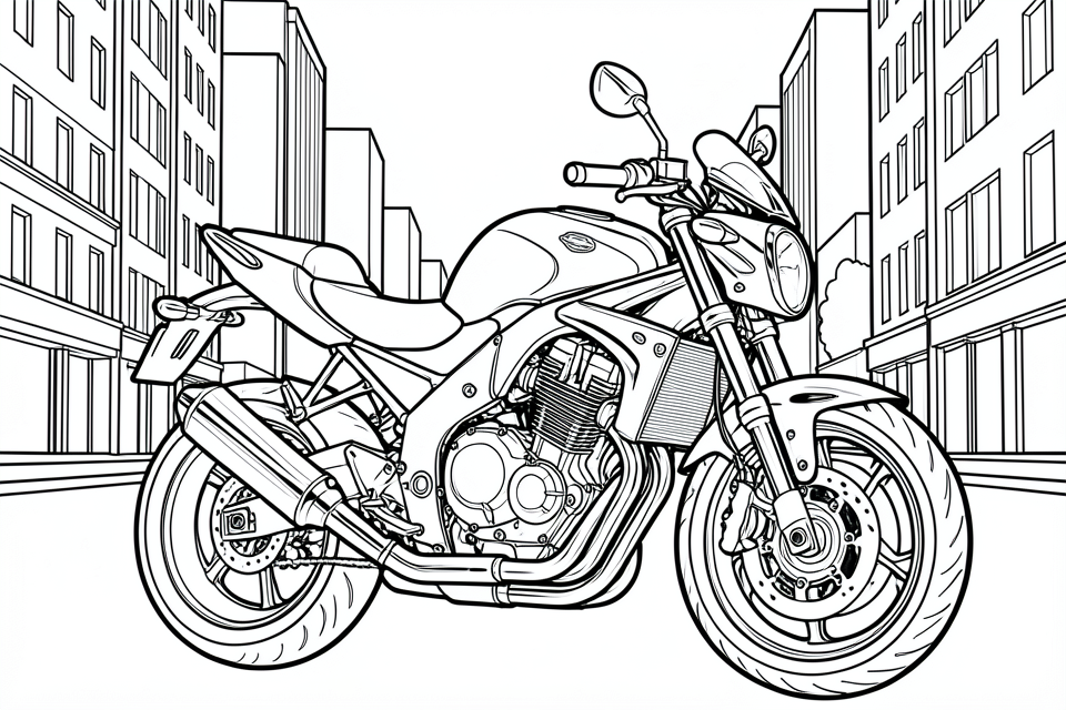 motorcykel Målarbild motorcykel