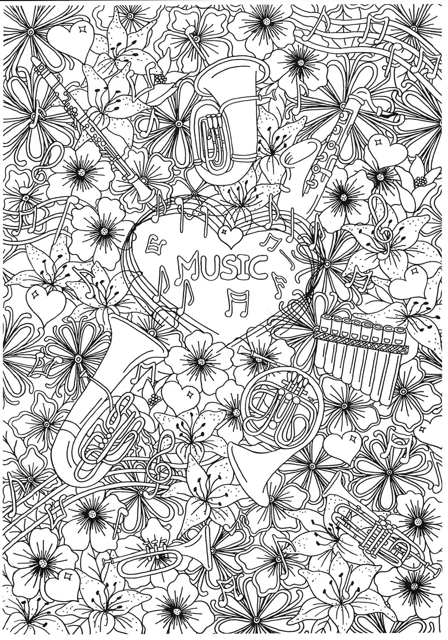 musikblA¥sinstrument Målarbild musikblA¥sinstrument