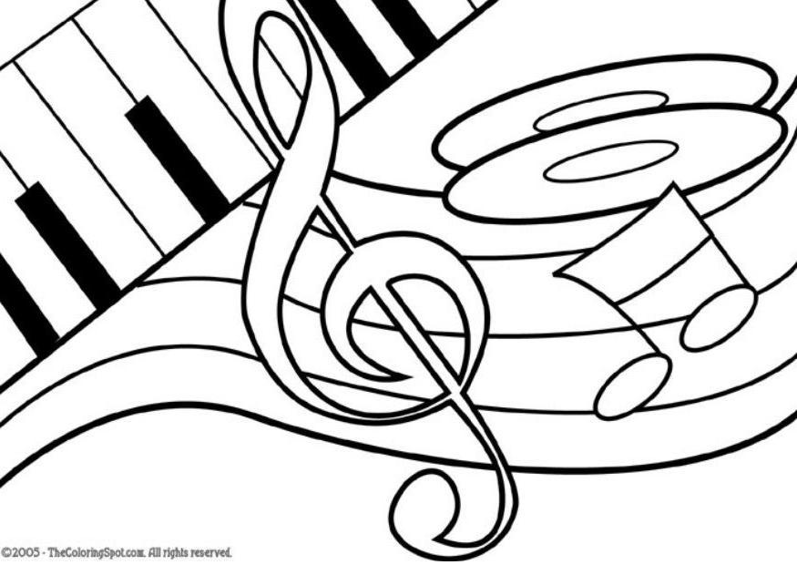 musiktema Målarbild musiktema