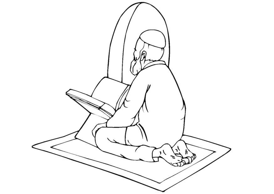 muslim i bA¶n Målarbild muslim i bA¶n