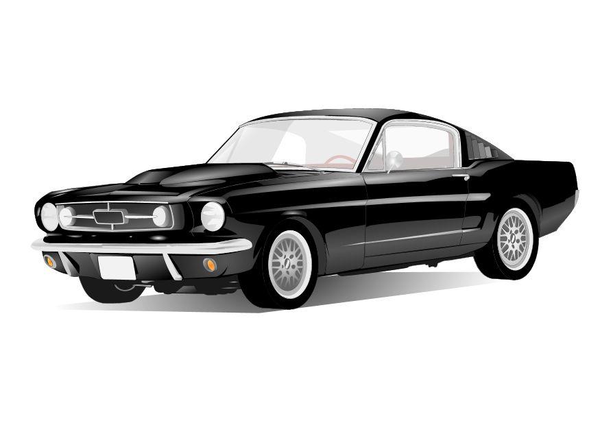 Målarbild mustang