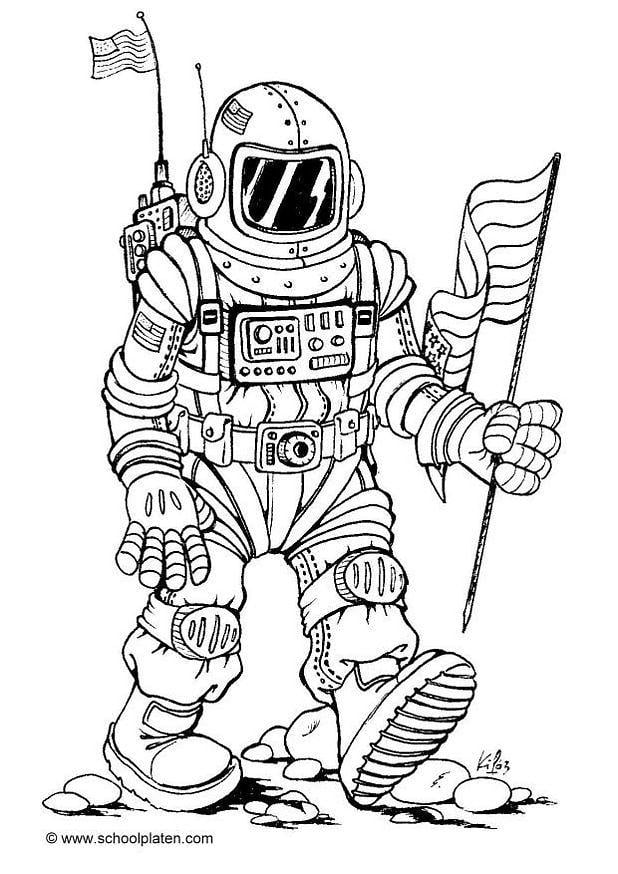 Målarbild astronaut