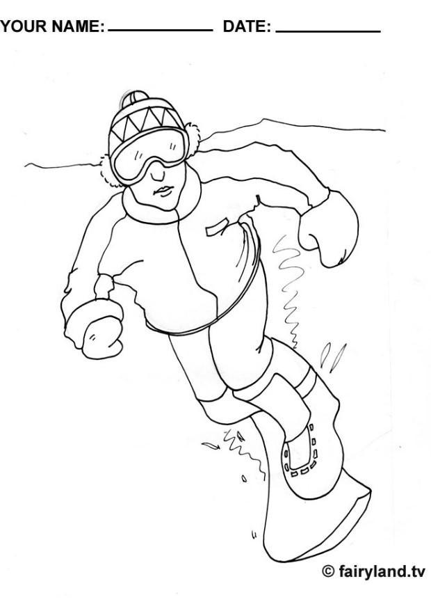 Målarbild A…ka snowboard