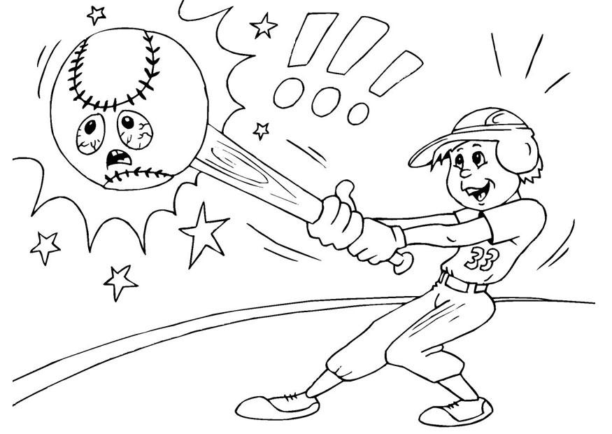 Målarbild baseboll