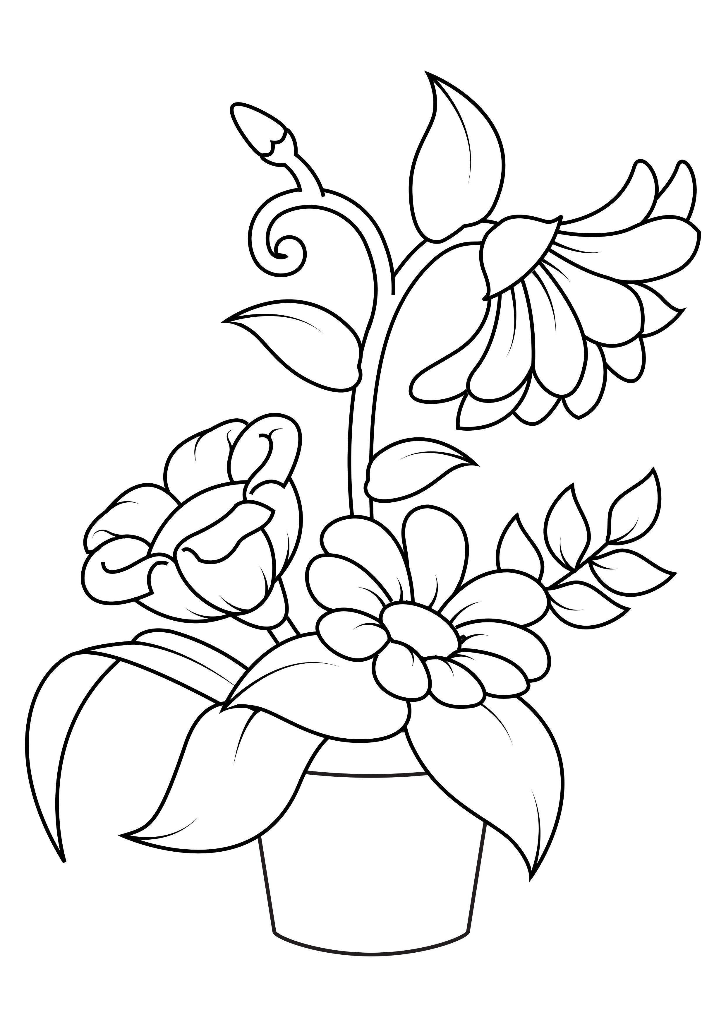 Målarbild blommor