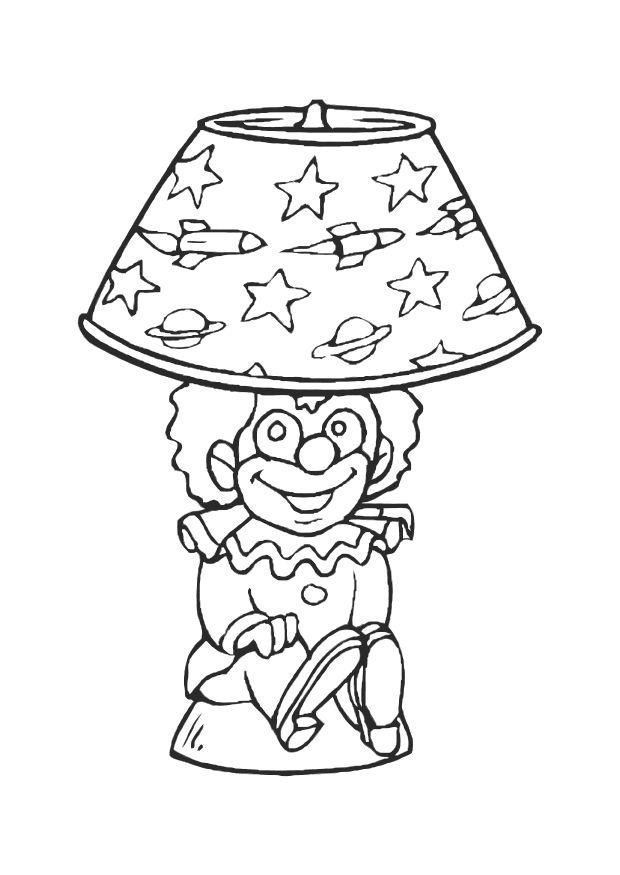 Målarbild bordslampa