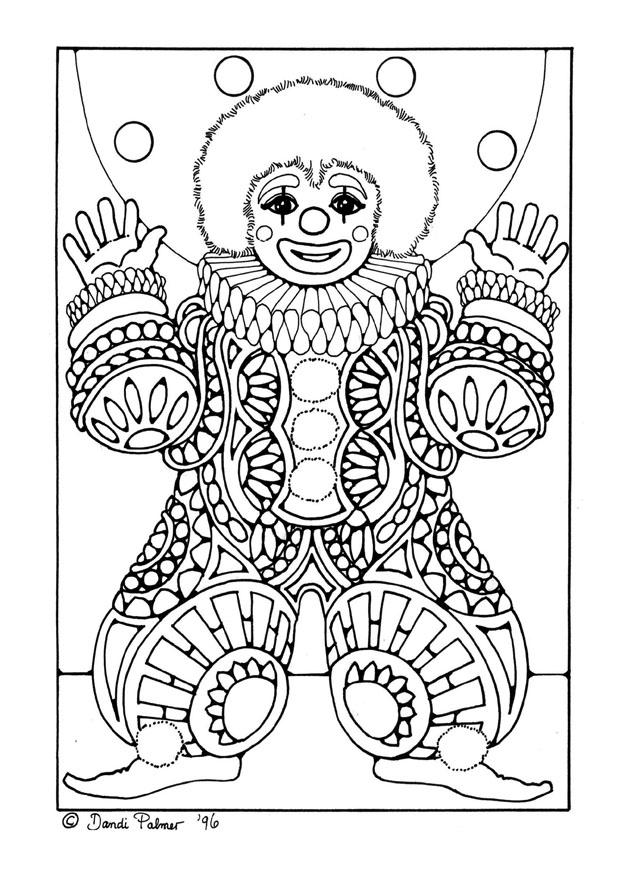 Målarbild clown