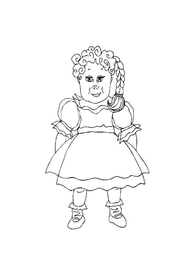 Målarbild docka