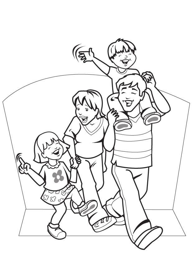 Målarbild familj