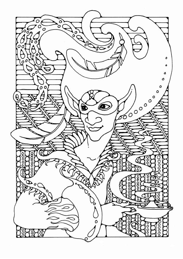 Målarbild fantasifigur