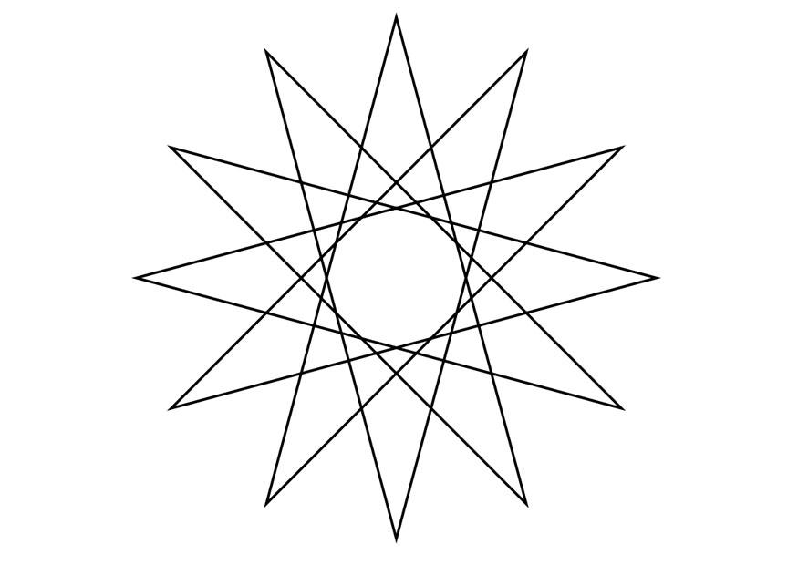Målarbild geometrisk figur - stjA¤rna