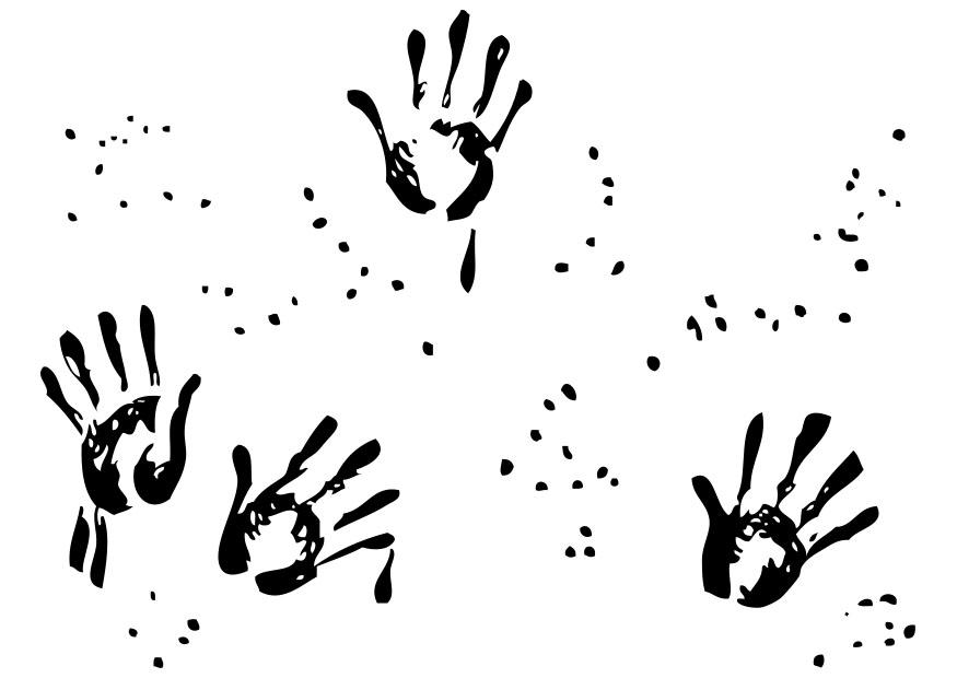 Målarbild handavtryck