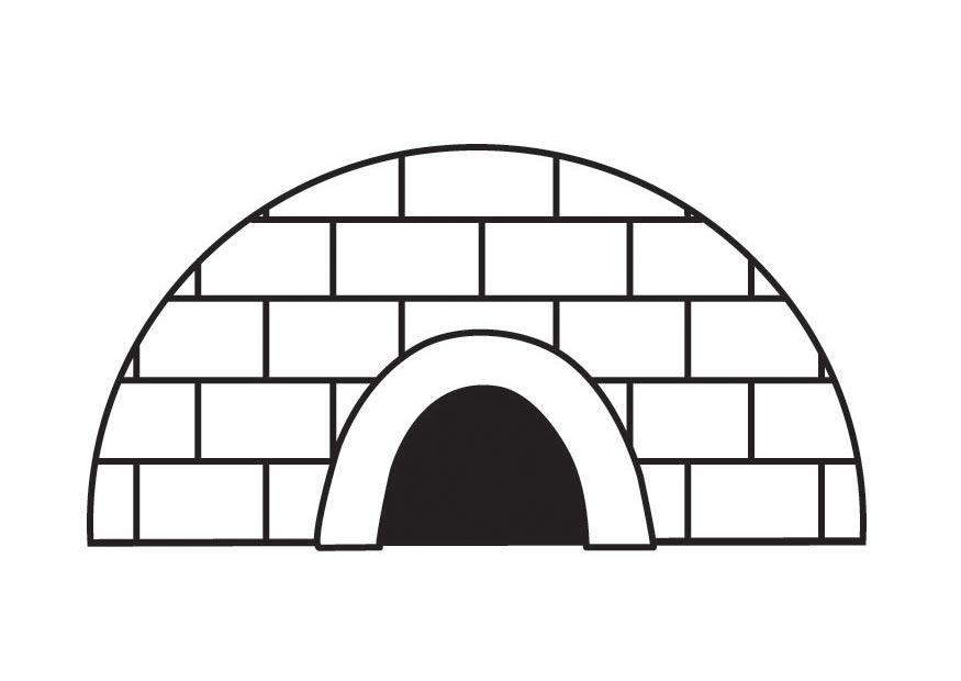 Målarbild igloo