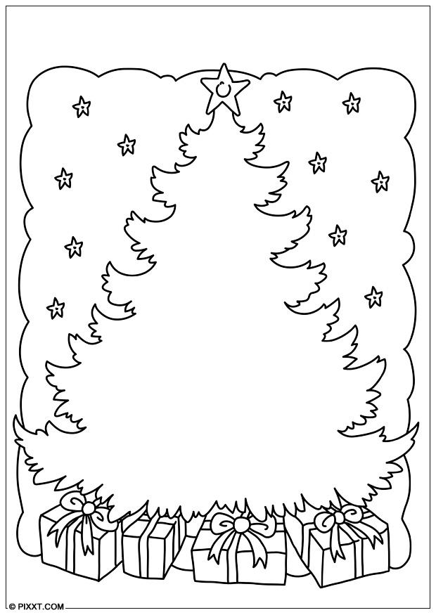 Målarbild julgran