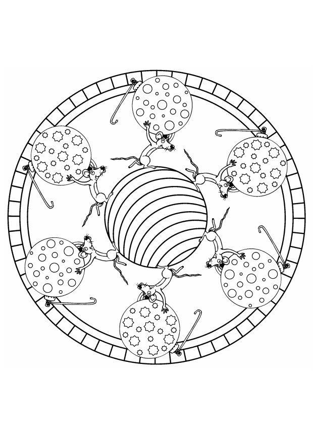 Målarbild julmandala