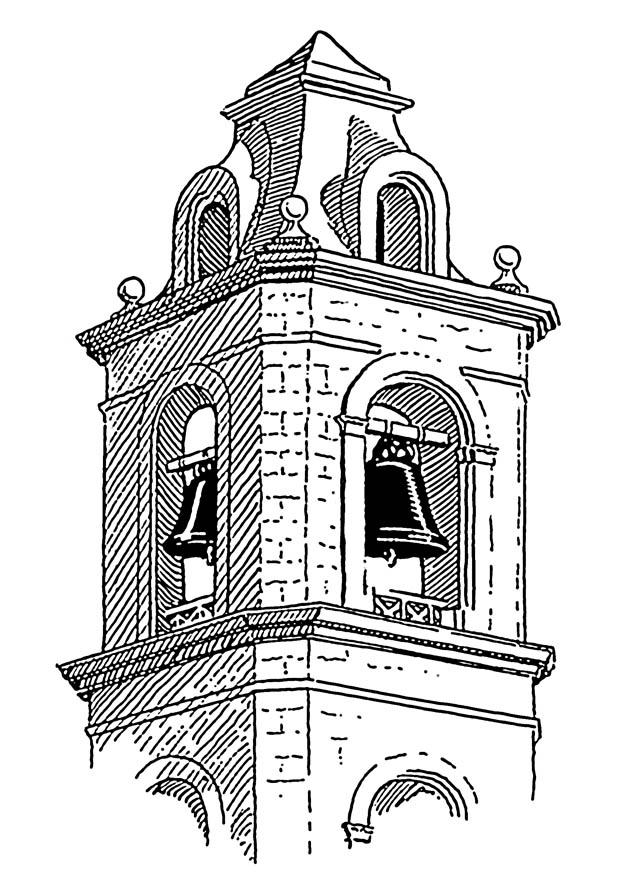 Målarbild klocktorn