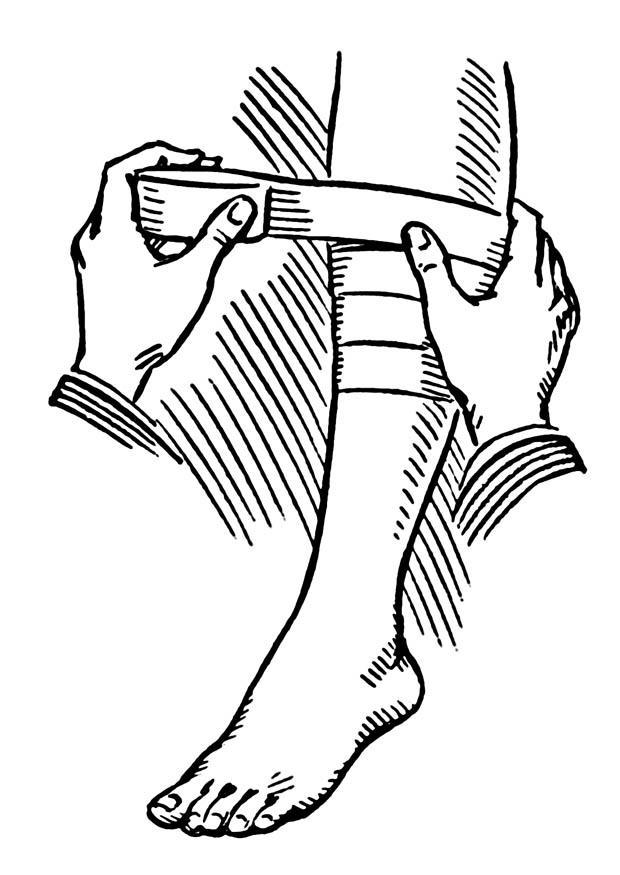 Målarbild lA¤gga pA¥ ett bandage