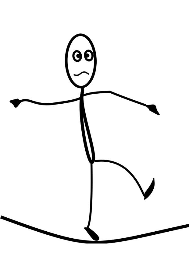 Målarbild lindansare