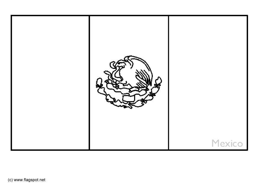 Målarbild mexikos flagga