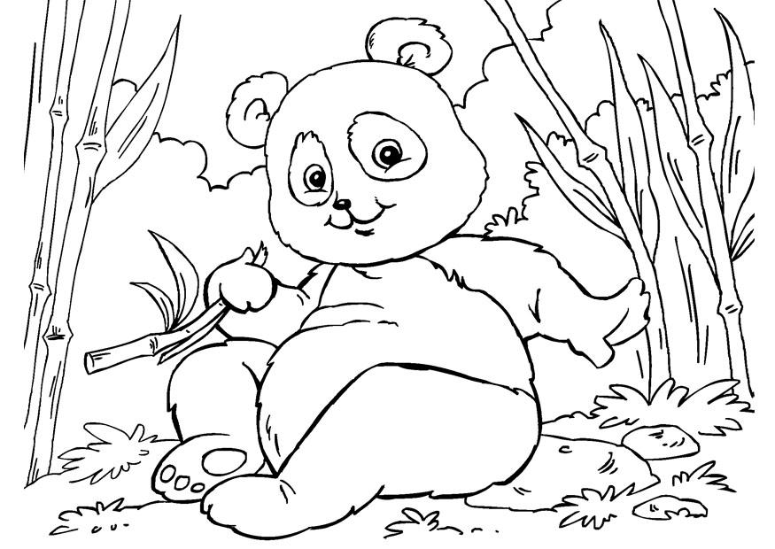 Målarbild panda