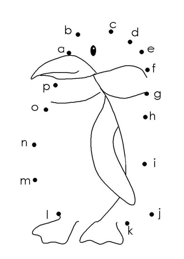 Målarbild pingvin - bokstA¤ver