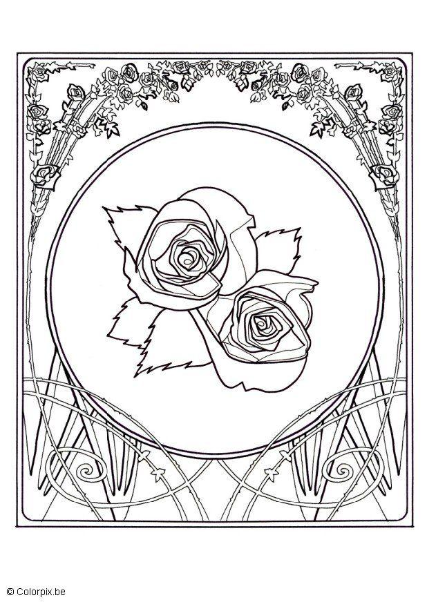 Målarbild rosor