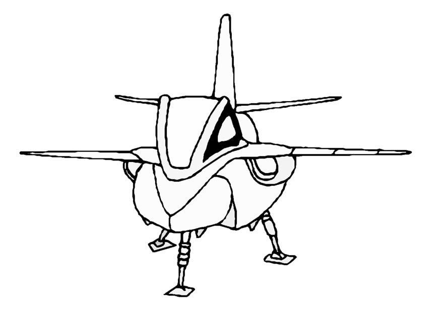 Målarbild rymdskepp