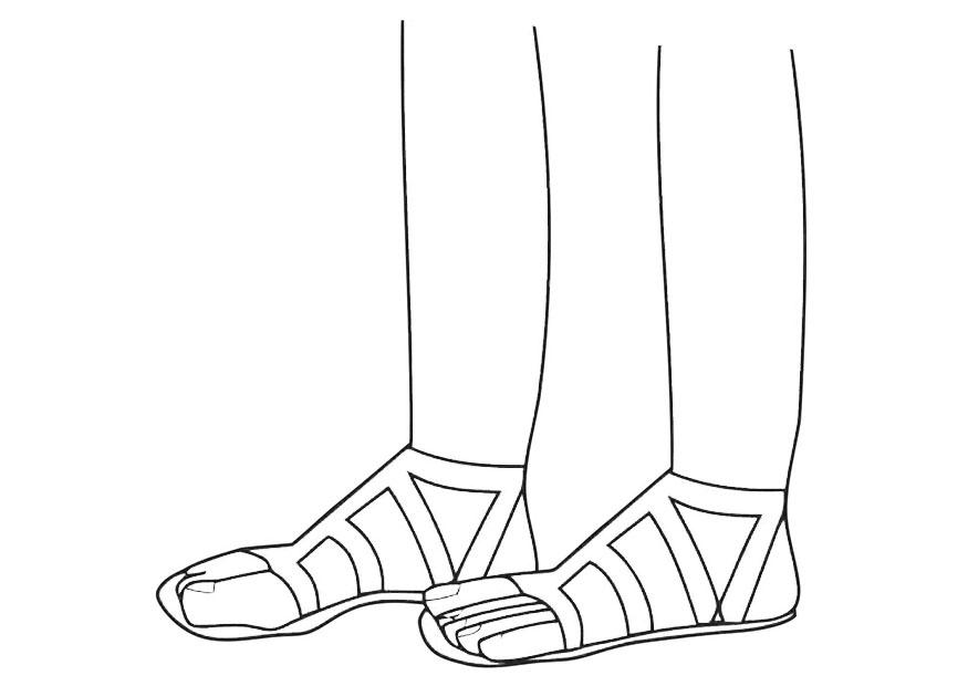 Målarbild sandaler