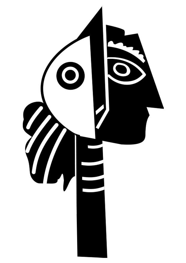 Målarbild skulptur av picasso