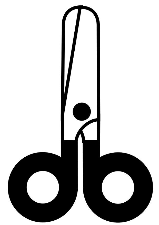 Målarbild sluten sax