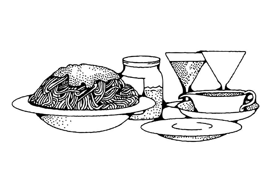 Målarbild spagetti