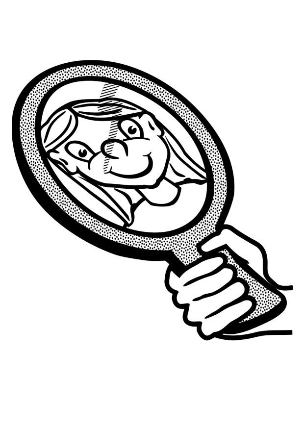 Målarbild spegel