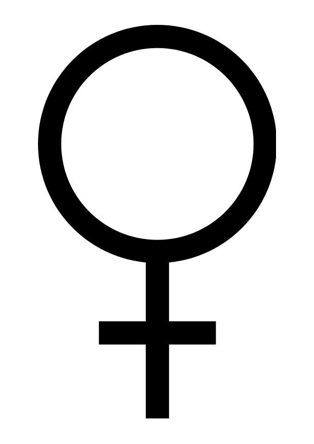 Målarbild symbol fA¶r kvinna