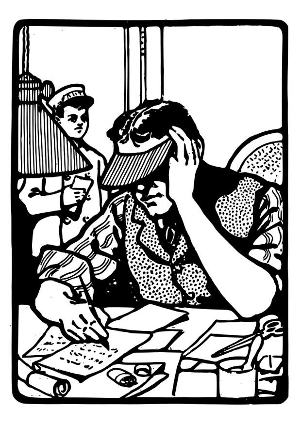 Målarbild telegram
