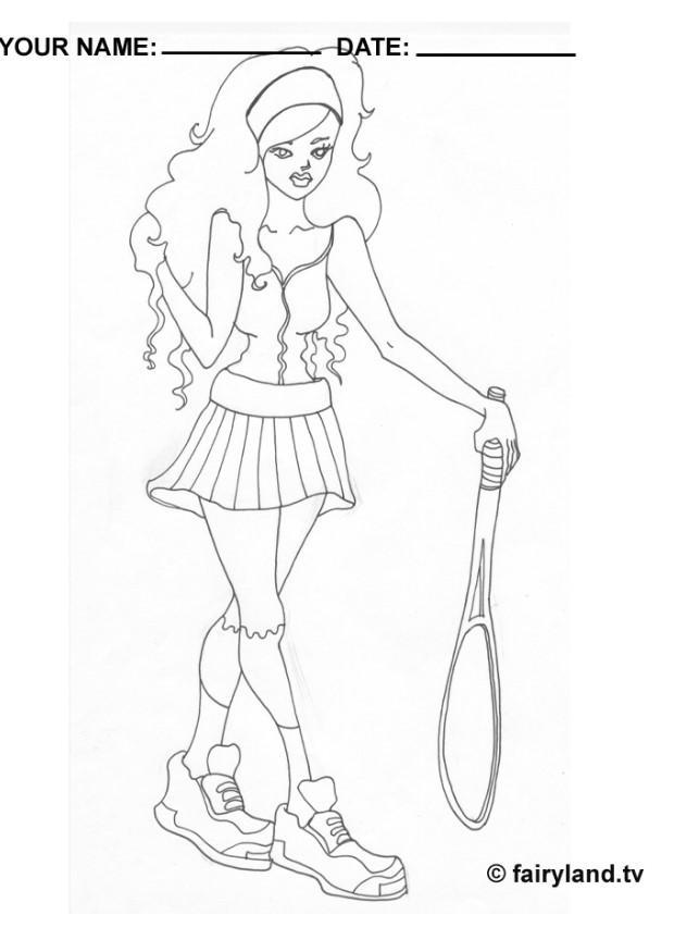 Målarbild tennis
