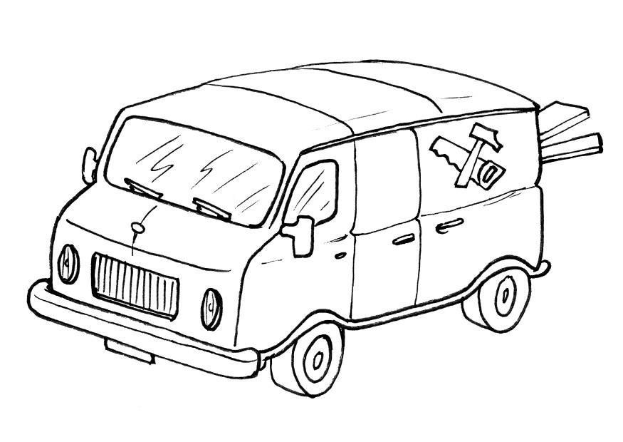 Målarbild transportbil
