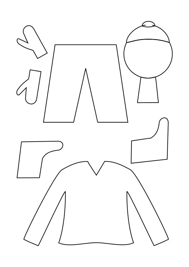 Målarbild vinterklA¤dsel