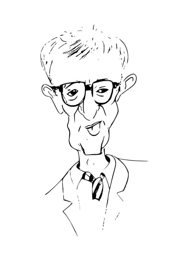 Målarbild woody allen