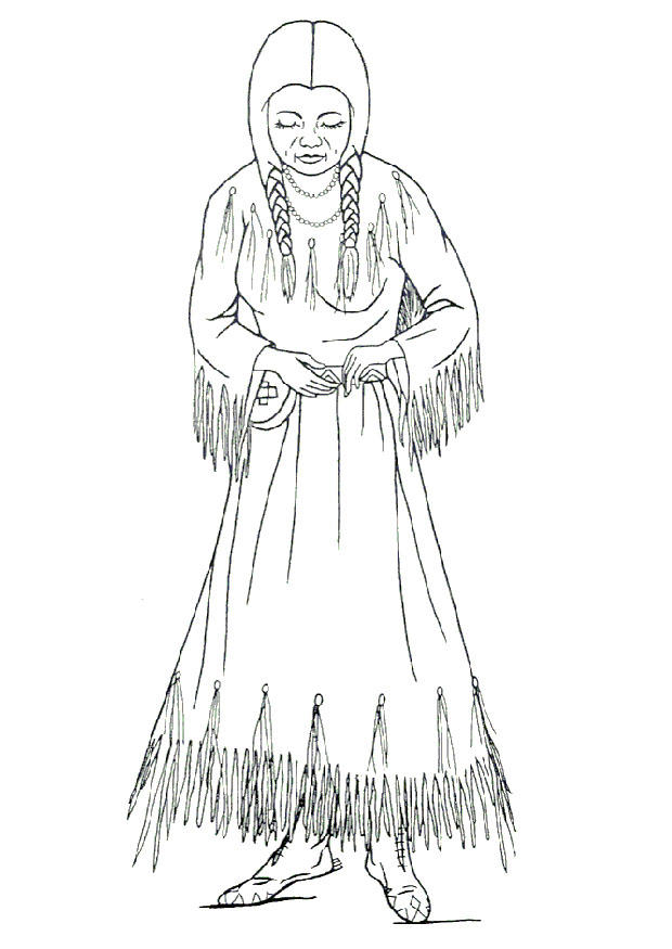 nimiipu-kvinna Målarbild nimiipu-kvinna