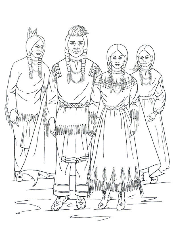 Målarbild nimipu-indianer